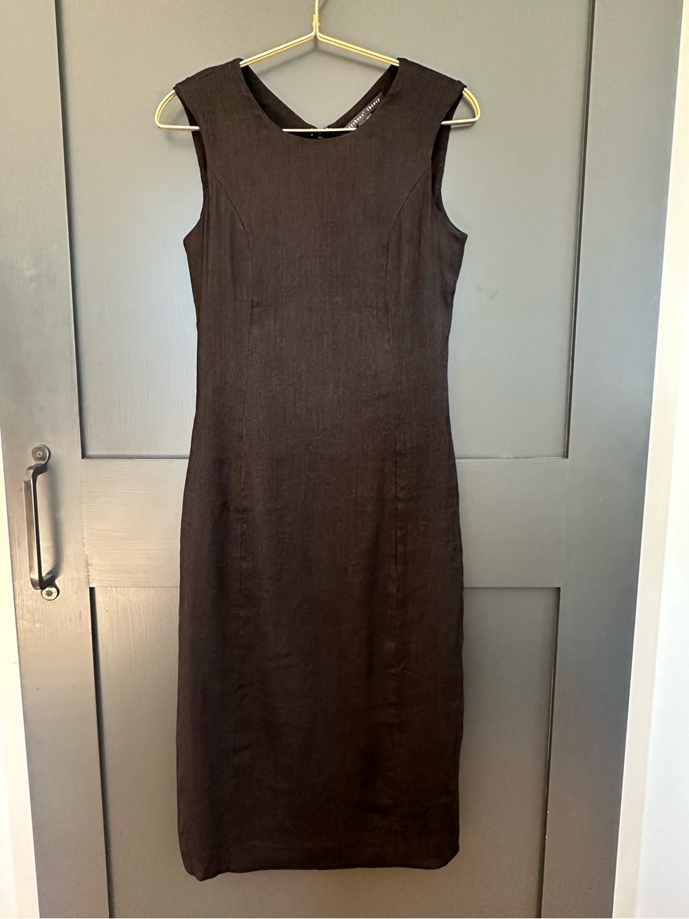 THEYSKENS THEORY Sleeveless Black Midi Sheath Dress / US 0 EUR 34